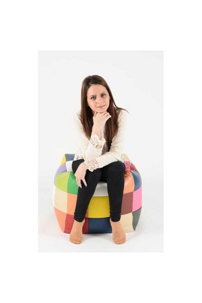 Pufrelax Taburet Cub XL Pufrelax, Material Piele ecologică - Mozaic