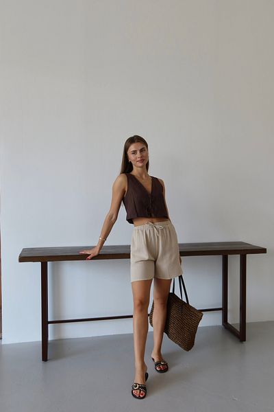 Patreon Muslin Pocket Women's Shorts Dust Beige (100% Cotton)