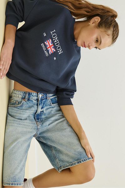 Stradivarius Embroidered London sweatshirt