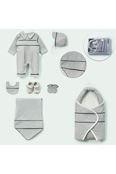 ZEYNUKO Baby Boy Clay Belt 7-Piece Newborn Hospital Exit Zibin Set
