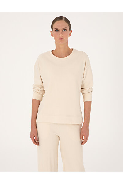 Pierre Cardin Ecru Oversize Sweatshirt 50314948-Vr019