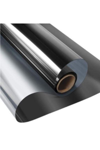 Blasko Folie reflexiva solara pentru geamuri, protectie UV, 60x300 cm, negru/argintiu