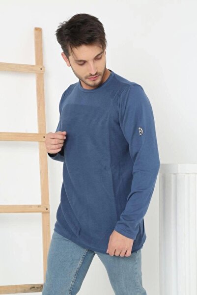 MODA Men's Bicycle Collar Arm Embroidered - Dark Blue