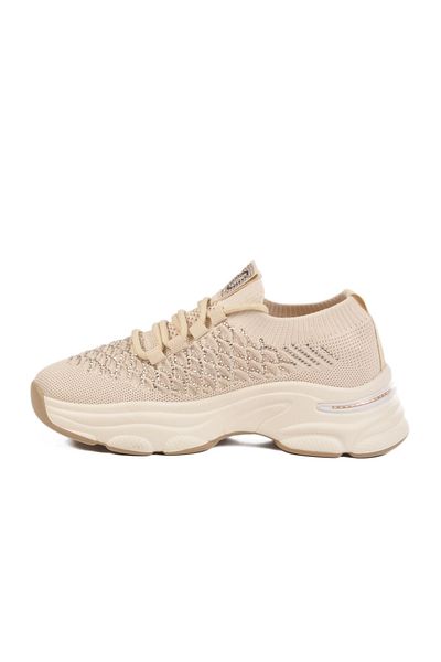 Voyager B064 Z Anatomical Sole Cream Knitwear Women's Casual Shoes
