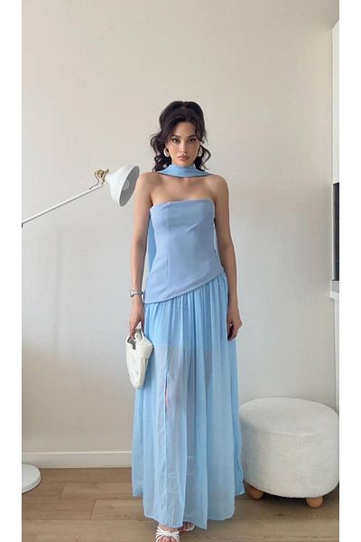 Zoe Zoe ROCHIE DE DAMA FĂRĂ BRETE GOLIȚĂ DETALIE CORSAJ MODEL TOP FUSTĂ PLOIDĂ