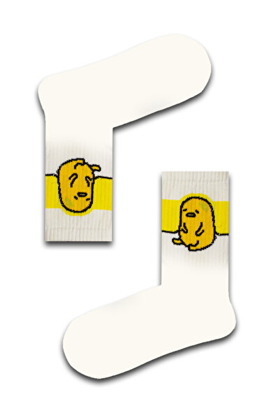 Neşeli Çoraplar Üzgün Civciv Desenli Unisex Atletik Çorap