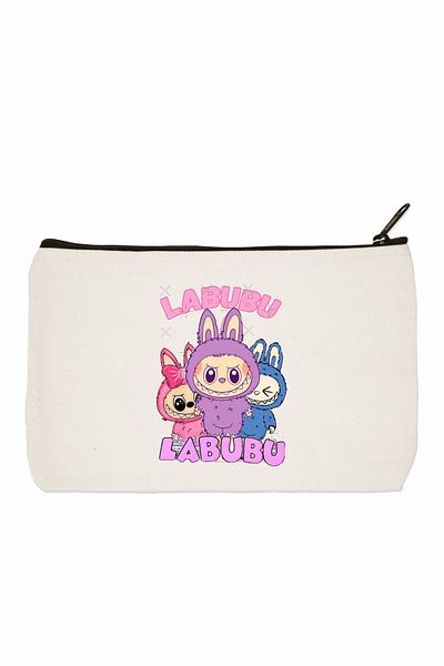 designedfy Τσάντα μακιγιάζ με στάμπα Labubu Labubu