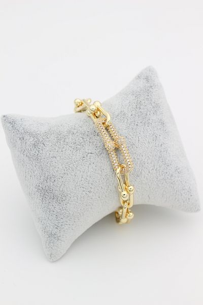 XUPING JEWELRY Style Pearl/Xuping Jewelry Point Zircon Stone Model Bracelet