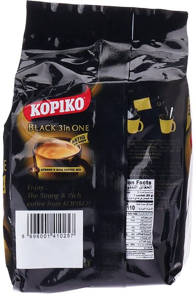 Kopiko Kopiko Black Strong & Rich 3 in 1 Coffee 10 x 25g Pack - 1 Piece