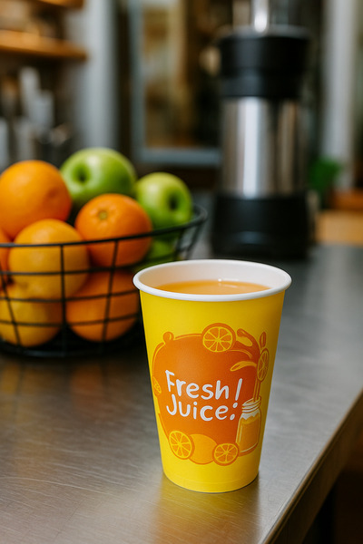 MERİP PLASTİK BÜYÜK KARTON BARDAK, MEYVE SUYU, KAHVE BARDAĞI,MEŞRUBAT BARDAĞI - 12 Oz - 50 Adetlik Paket