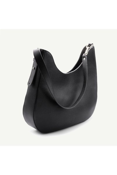 Uderra Leather Uderra Genuine Leather Luna Shoulder Bag-S4Ys0401-Black Deer Leather