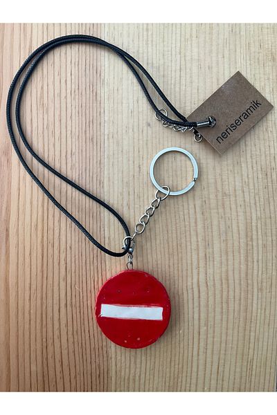 Neriseramik No Entry Necklace and Keychain