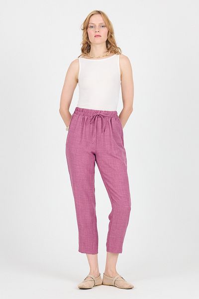 Rays Rose Cotton Elastic Waist Straight Leg Straight Leg Trousers 4800