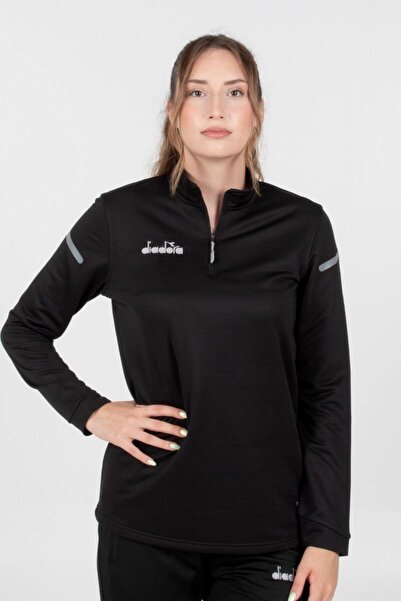 Diadora Alto 25 Trainee Tracksuit Single Top Black