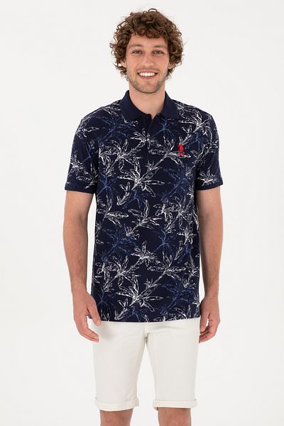 U.S. Polo Assn. Men's Regular Fit Polo Neck Navy Blue T-Shirt 50300401-Vr033