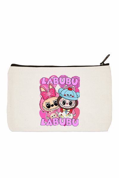 designedfy Τσάντα μακιγιάζ με στάμπα Labubu Labubu