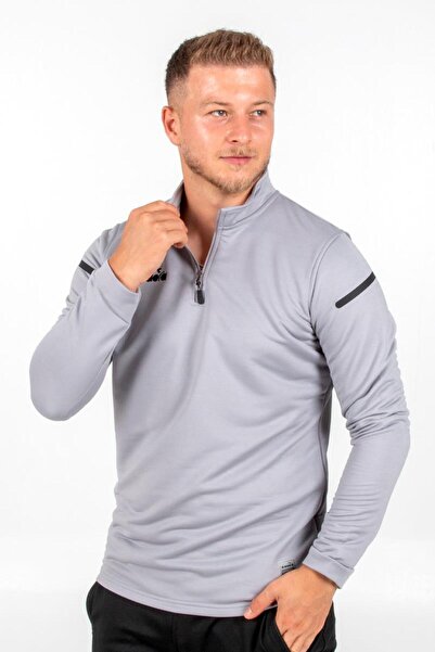 hummel Diadora Alto 25 Antrenman Eşofmanı Tek Üst Gri