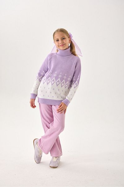 Nisrakids Girls' High Neck Sweater - Long Sleeves and Relaxed Fit