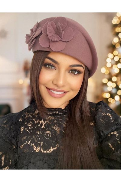 Confortino Luxury women's felt hat with a corner toca - ONE SIZE, ADJUSTABLE