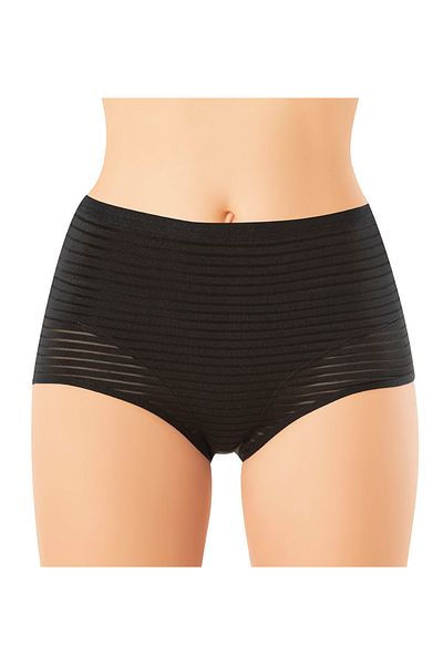siyalife Women's Combed Cotton Black Bato Panties Slip Bikini
