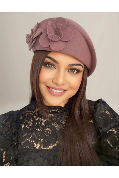Confortino Luxury women's felt hat with a corner toca - ONE SIZE, ADJUSTABLE