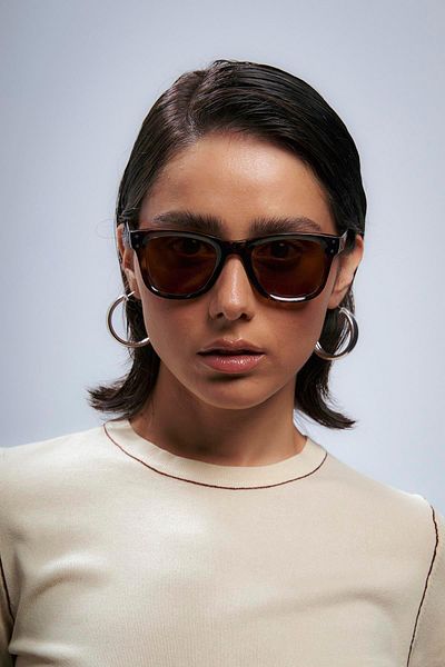 Bilge Karga Belen Leopard Brown Sunglasses