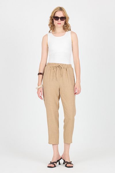 Rays Mink Cotton Elastic Waist Straight Leg Straight Leg Trousers 4800