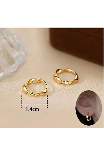 İnci Çelik gümüş renk 1.5 cm burgulu halka küpe /kararmaz antialerjik