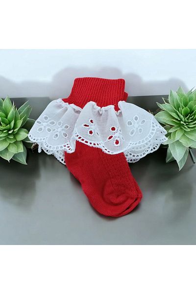 ÖZKARDEŞLER BABY Baby Curl Lace Socks