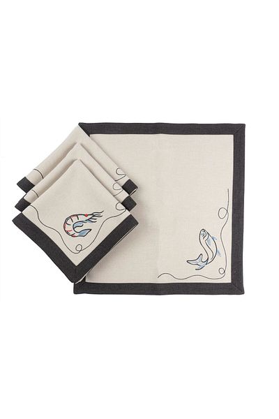 Mikasa Moor Χαρτοπετσέτα Poseidon 4 τεμαχίων 40x40cm