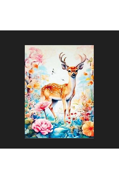 Gül Beaded Tapestry-5D 50X65-Deer Diamond Picture