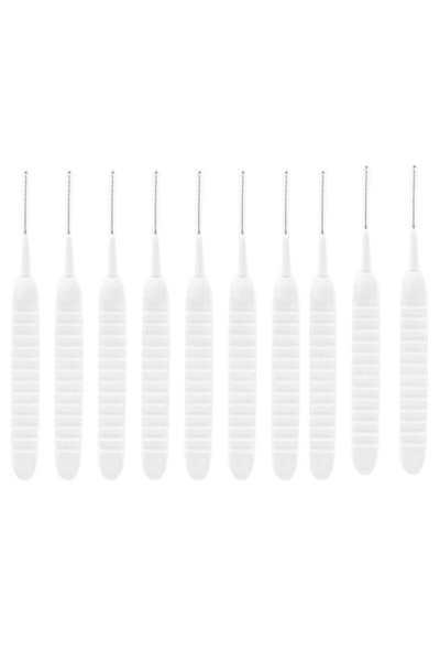 Aptel Set 10 perii curatare dus, plastic, alb, 10x7x1 cm