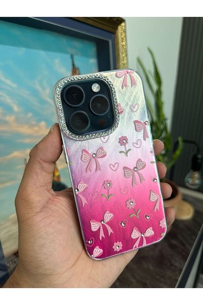 m.tk moveteck حافظة iPhone 16 Pro Max بإطار كاميرا وخلفية مرصعة بتصميم ثلاثي الأبعاد وغطاء عاكس للون