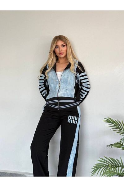 MODAM TAŞ Denim Detailed Double Women's Suit