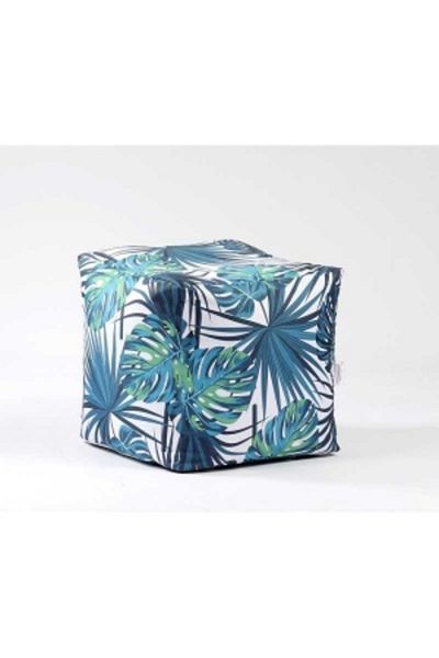 Pufrelax Taburet Cub XL Pufrelax, Material Impermeabil - Frunze Tropicale