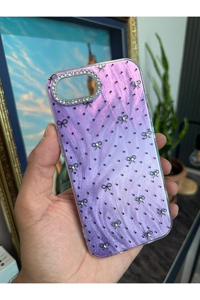 m.tk moveteck حافظة لهاتف iPhone 16E بإطار كاميرا وخلفية هولوغرام ثلاثية الأبعاد ونمط عاكس للضوء