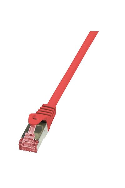 LogiLink Cablu S/FTP Cat6, LSZH, Cupru, 0.25 m, Roșu, AWG27, Ecranat Dublu
