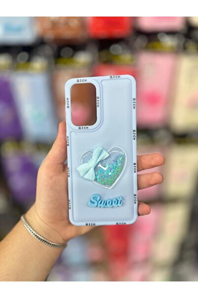 Glossy Soft Case with Samsung Galaxy A31 Compatible Sweet Lettering, Heart Embossed Glitter