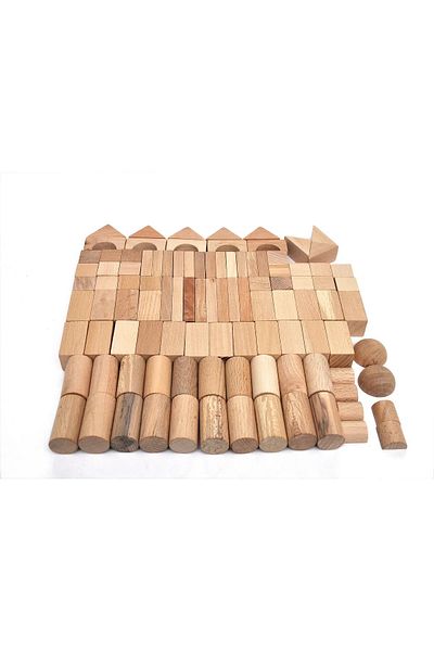 Jaju Baby 102 Pieces Wooden Mini Building Blocks
