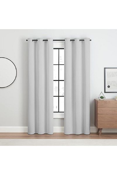 Metropolitan Concept Set 2 draperii blackout, lucrate pe inele tip capse
