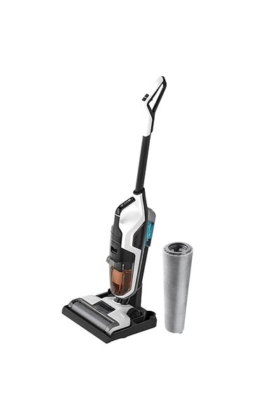 Dreamramp Aspirator fără fir 3 în 1 cu funcție Wet-Dry, mop automat, autonomie de 40 de minute, alb