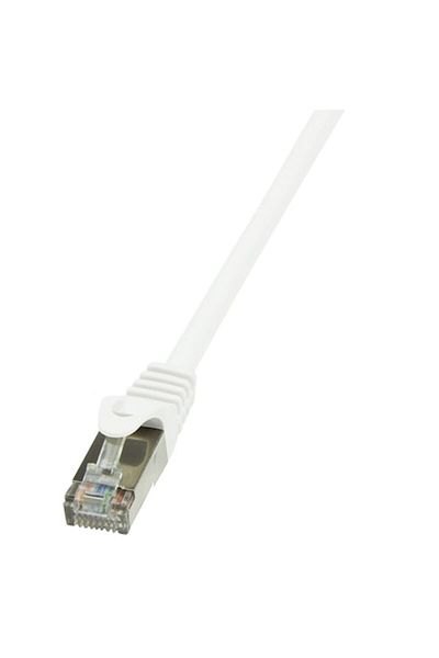 LogiLink Cablu FTP Cat6, cupru-aluminiu, 3 m, alb, AWG26, ecranat