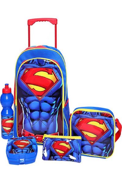 Warner Bros . Superman 5-in-1 Value Set Trolley Bag with Accessory