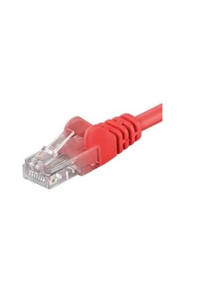 PremiumCord Cablu de conectare UTP RJ45-RJ45 Cat.5e 1m, Roșu