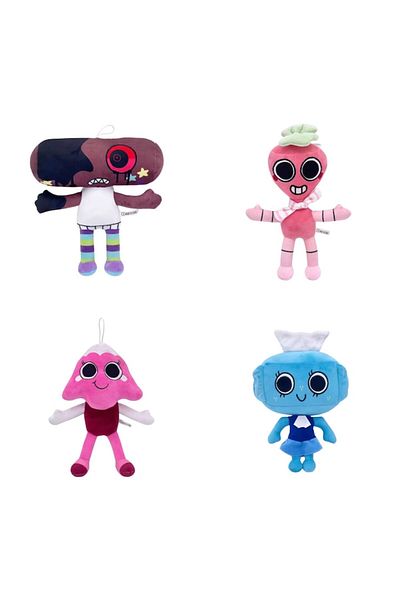 MASHASHOP Set 4 Plush Mascots, Dandy's World, MASHASHOP, Multicolor, 28 cm - 30 cm