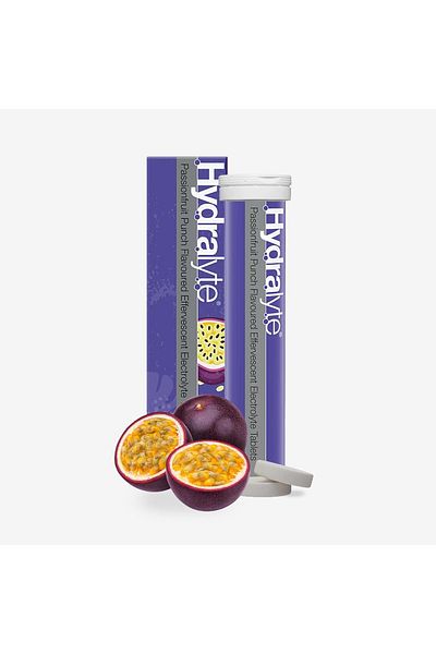 HYDRALYTE Effervescent Passion Fruit Punch Flavoured Electrolyte 20 Tablets