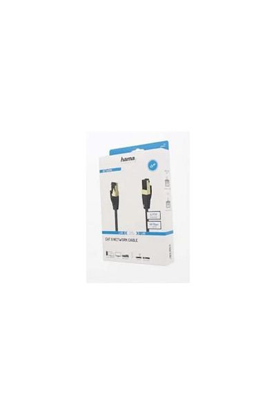 Hama Cablu de corecție rețea S/FTP, CAT 8, RJ-45 - RJ-45, 40Gbit/s, 1.50 m, fără halogeni, negru