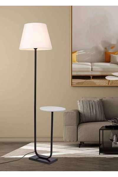 Al Saada Home Metal Floor Lamp - Black