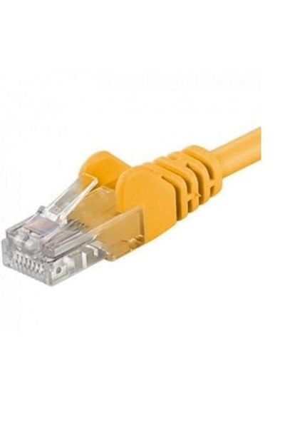 PremiumCord Patchcord UTP RJ45-RJ45 Cat.5e 1m Galben, UTP-5E-1-Y