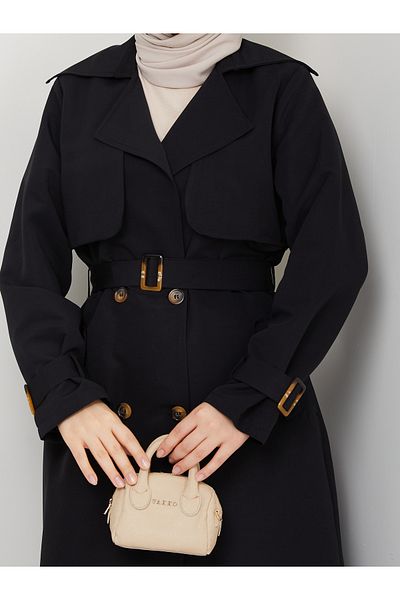 RACE FASHİON Lined Linen Trench Coat Rc3089120